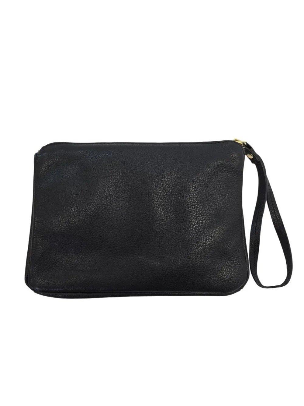 Latico Pebble Leather and Pony Hair Accent Clutch Wristlet